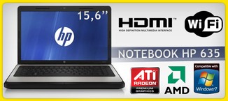 OFFERTISSIMA NOTEBOOK HP 635 15.6 LED DUAL CORE 4GB DDR3 320GB HDMI A SOLI 289