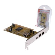 SCHEDA PCI FIREWIRE KEYTECK 2 PORTE IEEE-1394 6P E 1 PORTA A 4P (CON CAVO) MOD. PCI-FWP3 